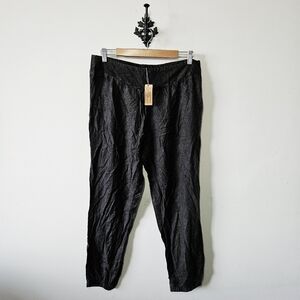 NWT Staring At Stars Acid Wash Joggers Black L Harem Anthropologie NEW